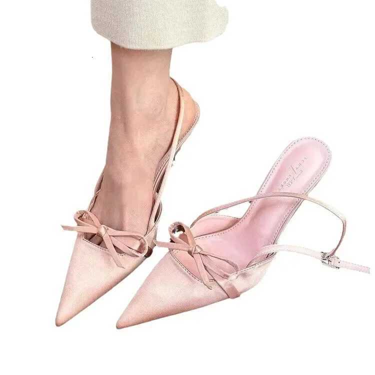 Pointy Singleshoe Women 2025 New Spring Stiletto Sandals French with Skirt Temperament Pink High Heels Kawaii Shoes W250910