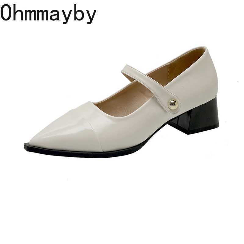 Designer Thick Heel Women Mary Jane Shoes Fashion Pointed Toe Shoes 2025 Spring Party Wedding Prom Female Pumps W250910