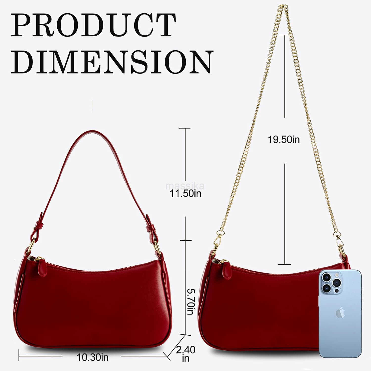 Small Shoulder Bag for women Clutch Purse Handbag with 2 Removable Straps and Zipper Closure Crossbody Bags M250910
