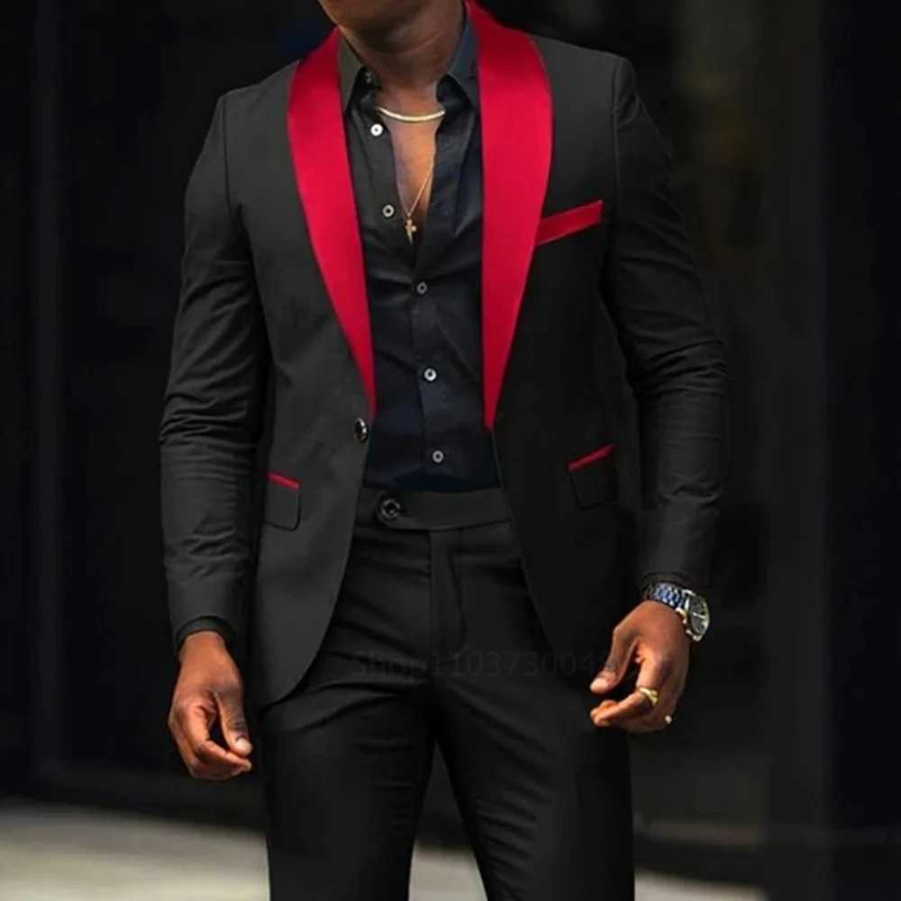 Highend Brown Men Suits TwopiecesSet Slim Fit Fashion Handsome Male Formal Wedding Business Clothing W250910