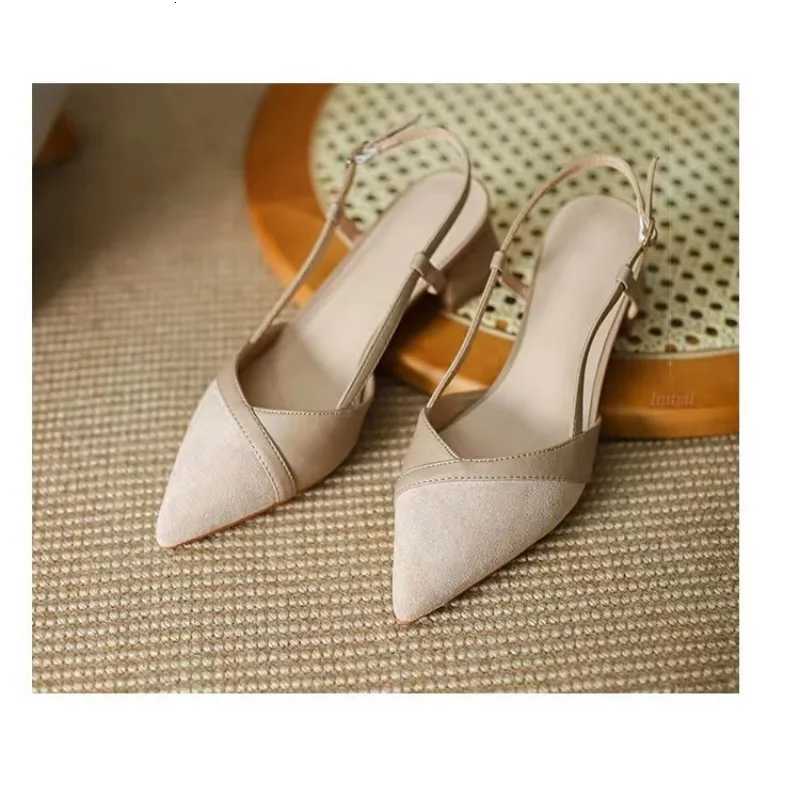 Fashion Square High Heels Slingback Sandals Women Slip on Mules Shoes Women Shallow Female Pumps for Office Lady Work Shoes W250910