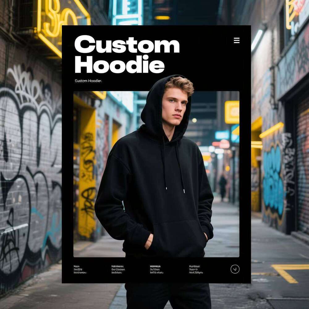 High-Quality Oversized Unisex Men's Blank Heavyweight Cotton Pullover Streetwear Zipper Hoodie