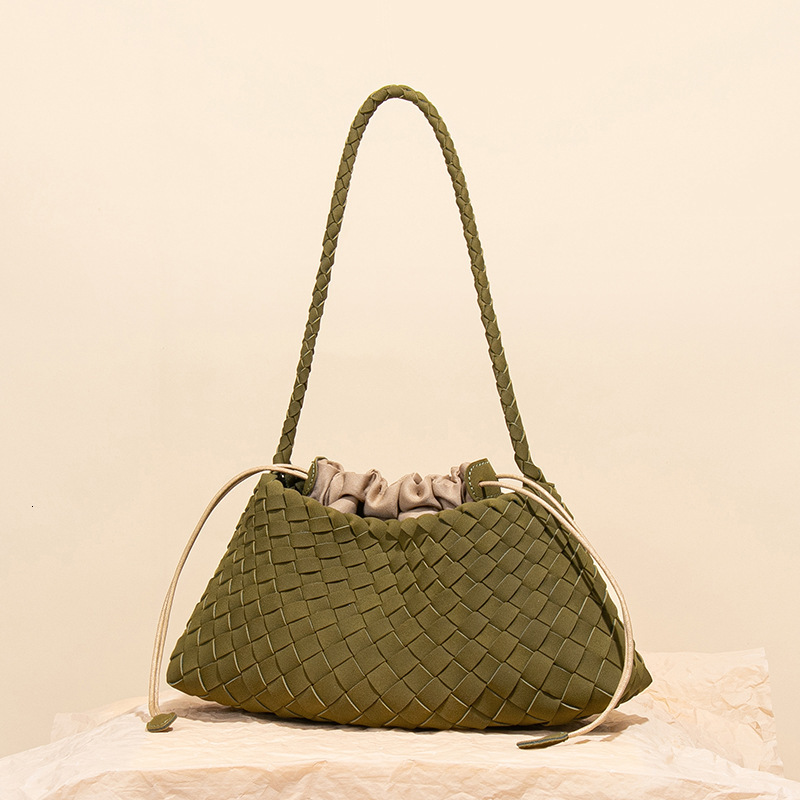 Women's High-End Versatile Autumn Winter Suede Woven Underarm Matte Material Shoulder Bag