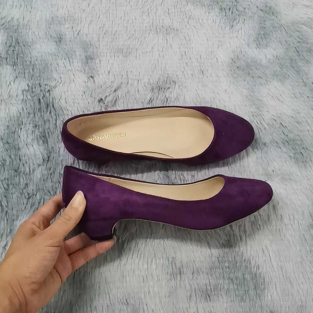 LOSLANDIFEN Women Pumps Nude Shallow Mouth Female Shoes Fashion Office Work Wedding Party Shoes Ladies Low High Heels Woman W250910