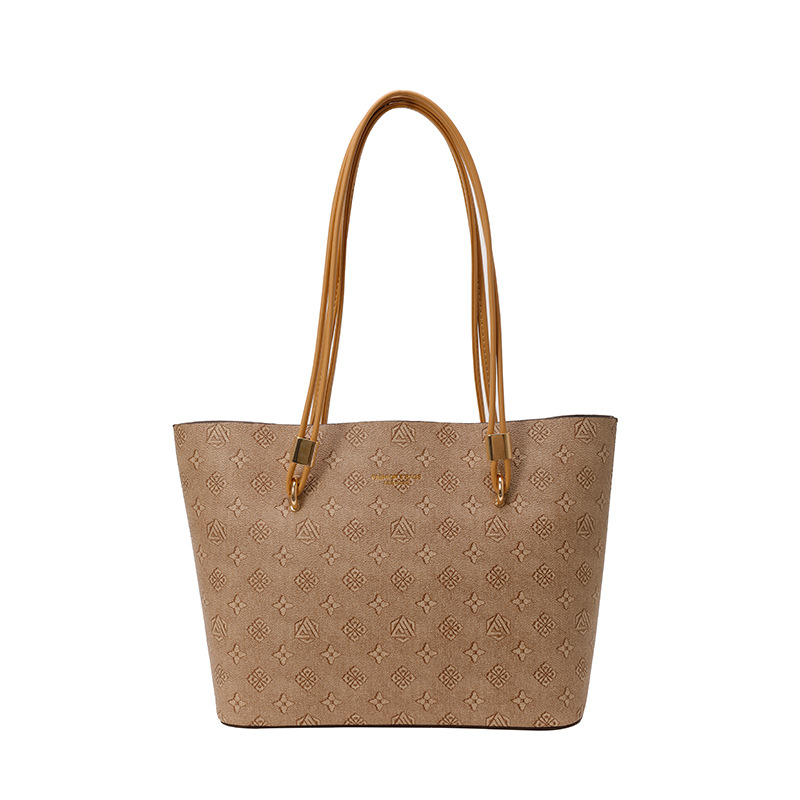 Free shipping designer bag 2025 New Handheld Fashion Printed Shoulder Bag for Women Large Capacity Tote Bag white khaki