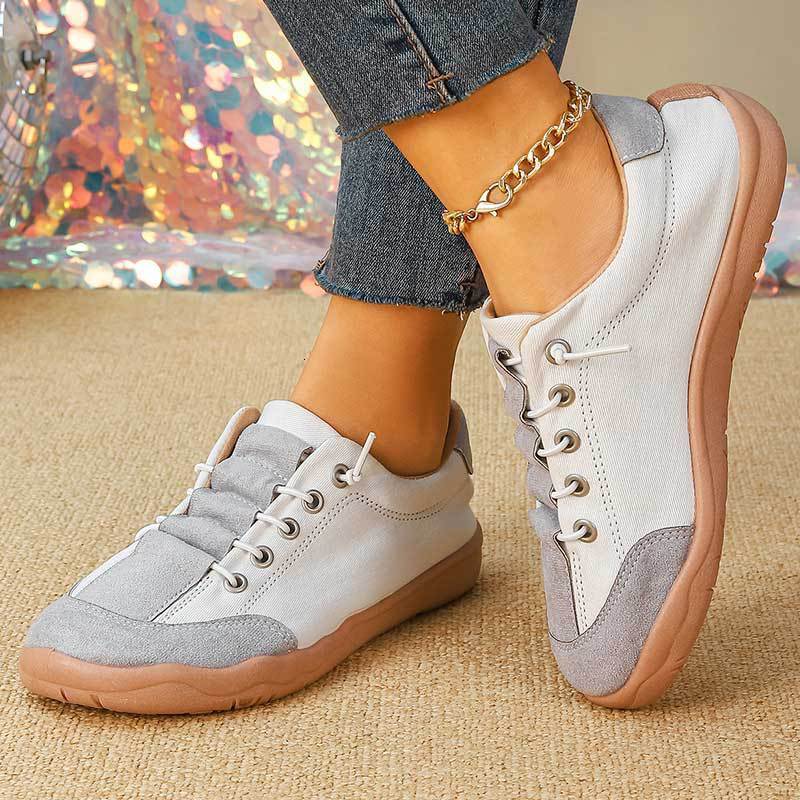 European and American women's autumn new designer shoes, fashionable casual cloth shoes, student white shoes, sports shoes