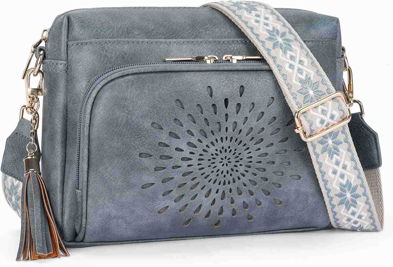 Crossbody Bags for Women Vegan Leather Sunflower Crossbody Phone Purse Shoulder Handbags with Adjustable Strap Z250910