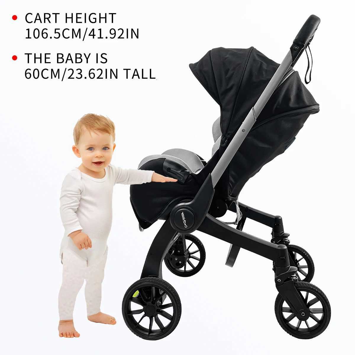 Newborn travel car lightweight and foldable adjustable handle can be pushed in both directions Can Be Used As A Mothers Da W250910
