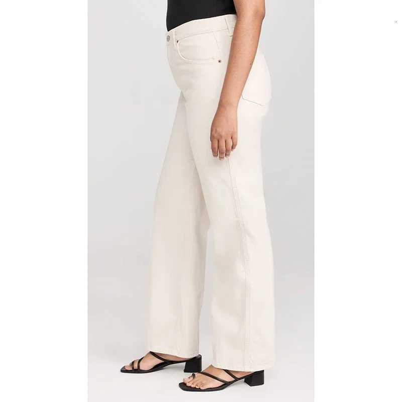 Trendy Fashion Lady Comfortable High Waisted Jeans s Thin Stretch Denim Pants Female Solid Color Straight Leg Cheap Trousers Z250910