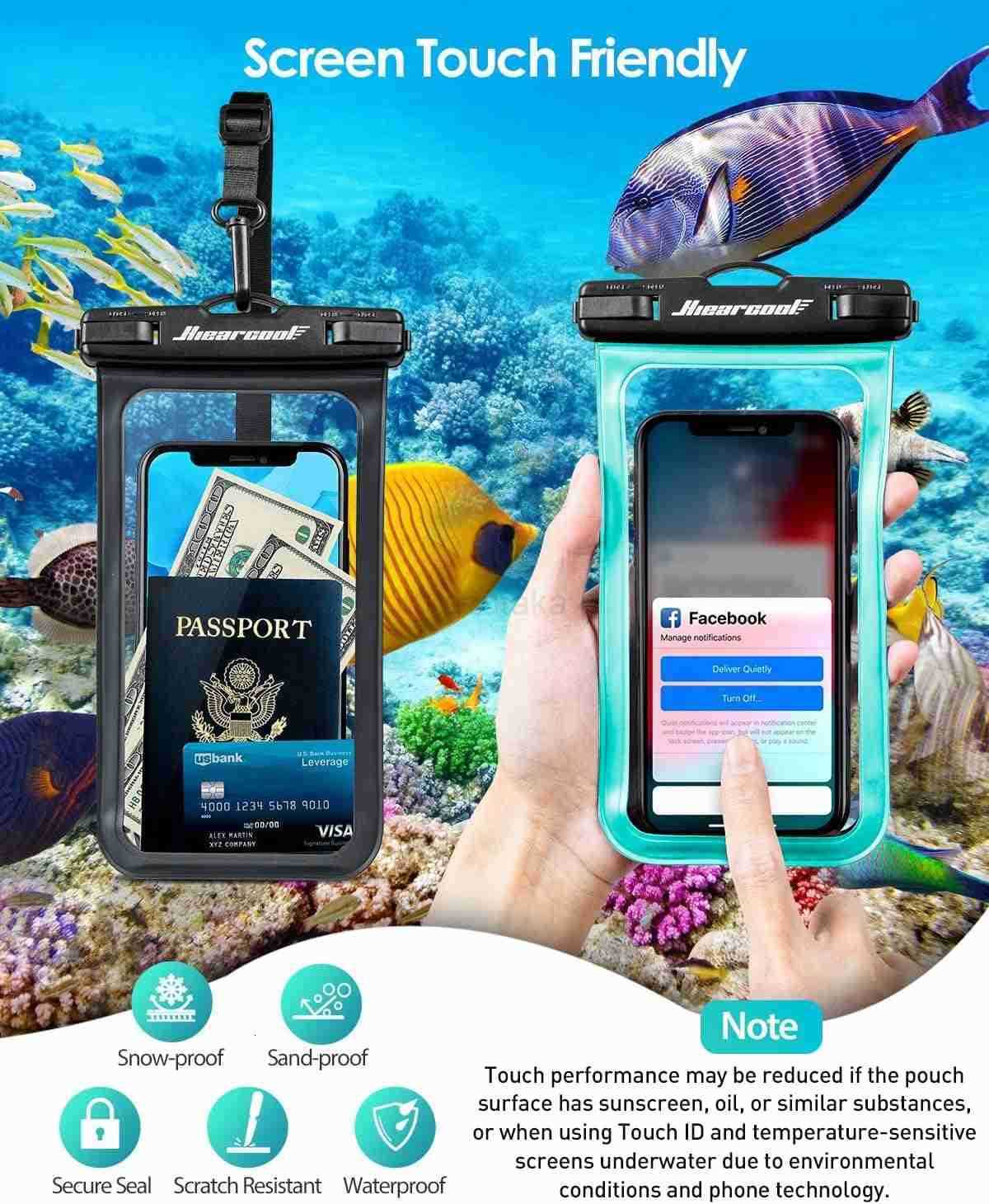 Waterproof Phone Pouch Waterproof Phone Case for iPhone 16 15 14 13 Pro Max IPX8 Cellphone Dry Bag Beach Cruise Ship Essentials 2Pack83 Z250910