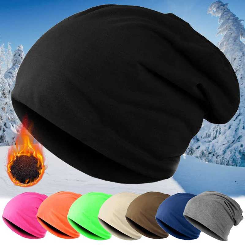 Knitted Warm s Solid Color Beanies Hiphop Slouch Skl Casual Bonnet Beanie Hat Gorros Winter Autumn Wen Men Fashion G250910
