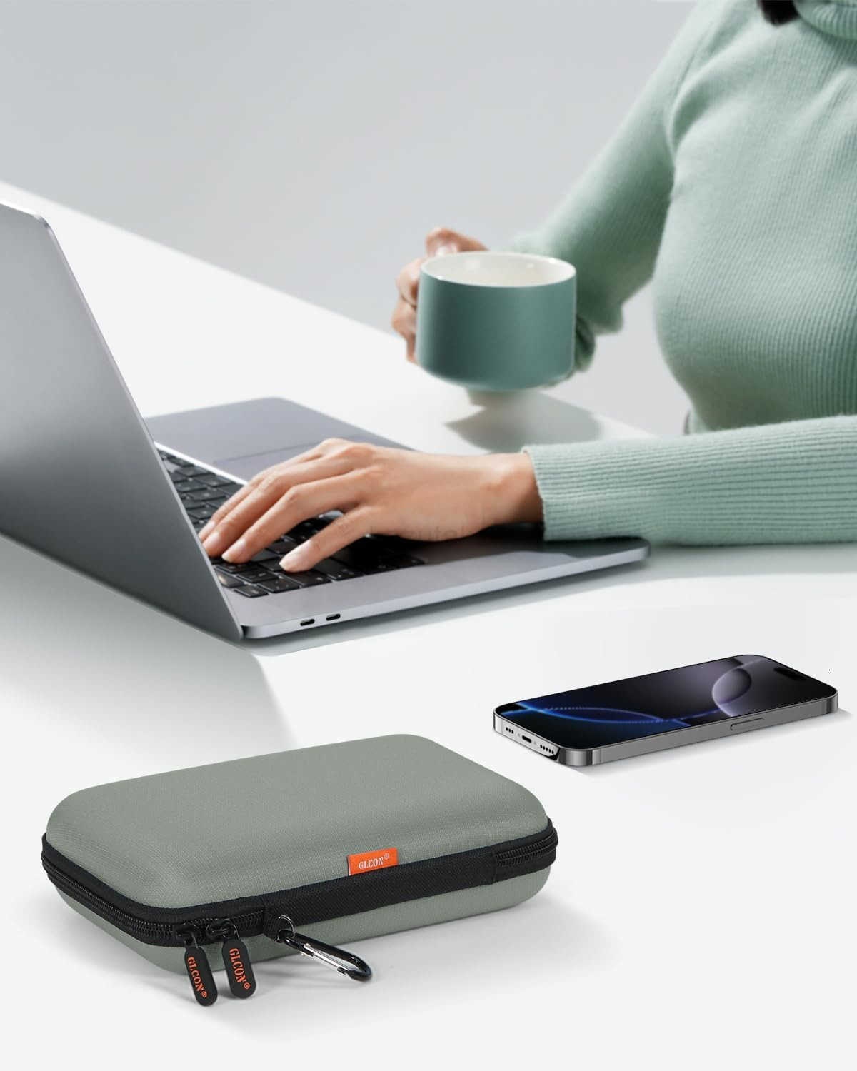 Hard Shell Carrying Case for External Hard Drive Hard Disk Power Bank Charger Cable Cell Phone Electronic Accessories Larger Capacity Storage Pouch Sh