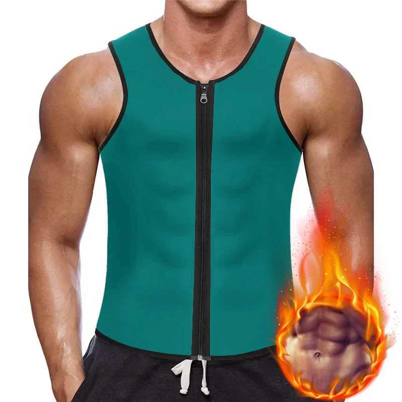 Men Slimming Vest Sauna Sweat Body Shaper Workout Weight Loss Tank Tops Abdomen Control Waist Fat Burning Shapewear W250910