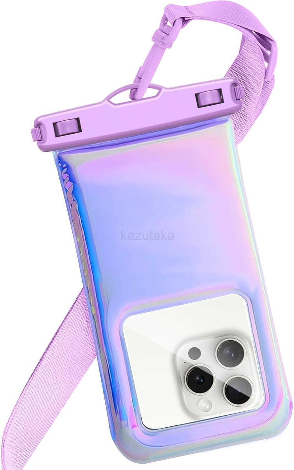 Waterproof Phone Pouch Case for iPhone 16 Pro Max15141312 IP68 Travel Cellphone Dry Bag Beach Cruise Ship Essentials Bags with Crossbody Lanyard Iride
