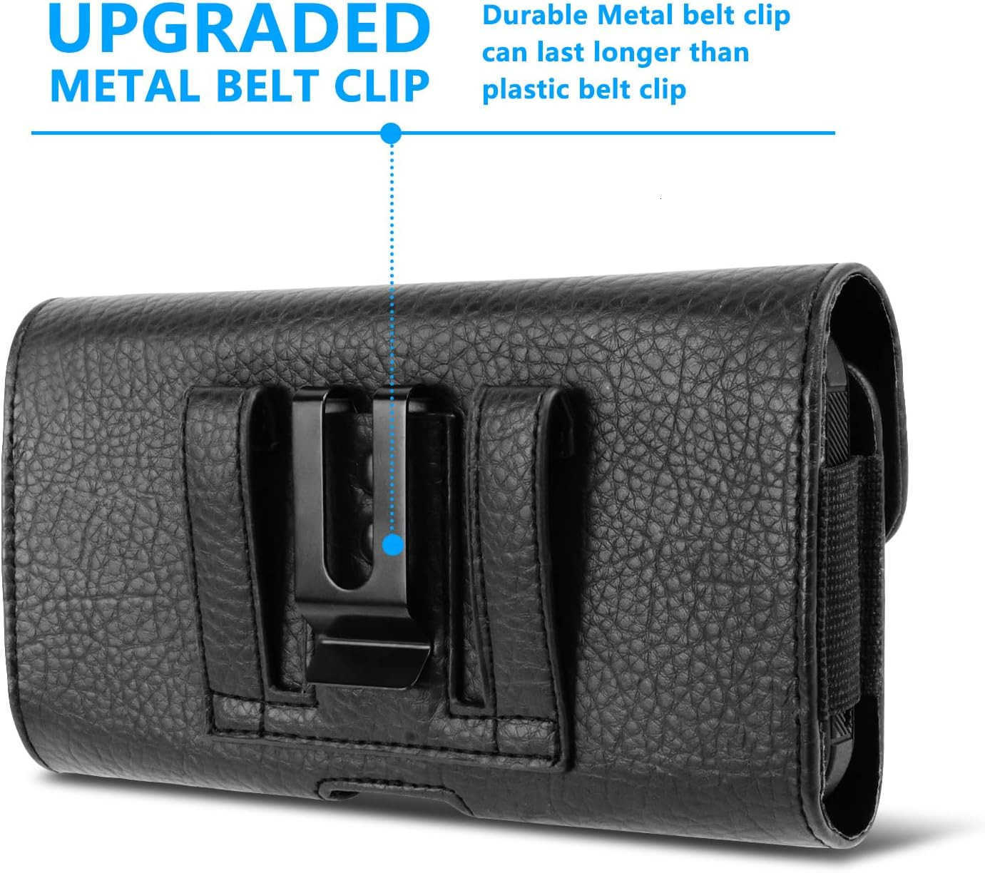 Leather Cell Phone Holster Belt Loop Phone Belt Holder for Men Carrying Phone Pouches Wallet Black for Phone Z250910