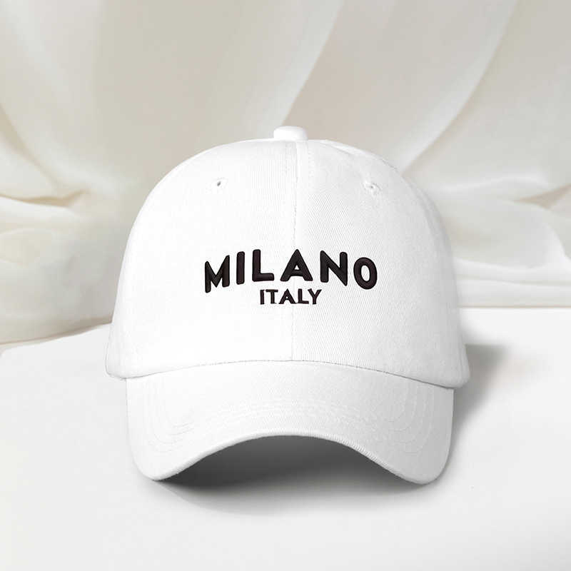 Embroidered MILANO baseball cap; adjustable sun protection hat for outdoor leisure L250910