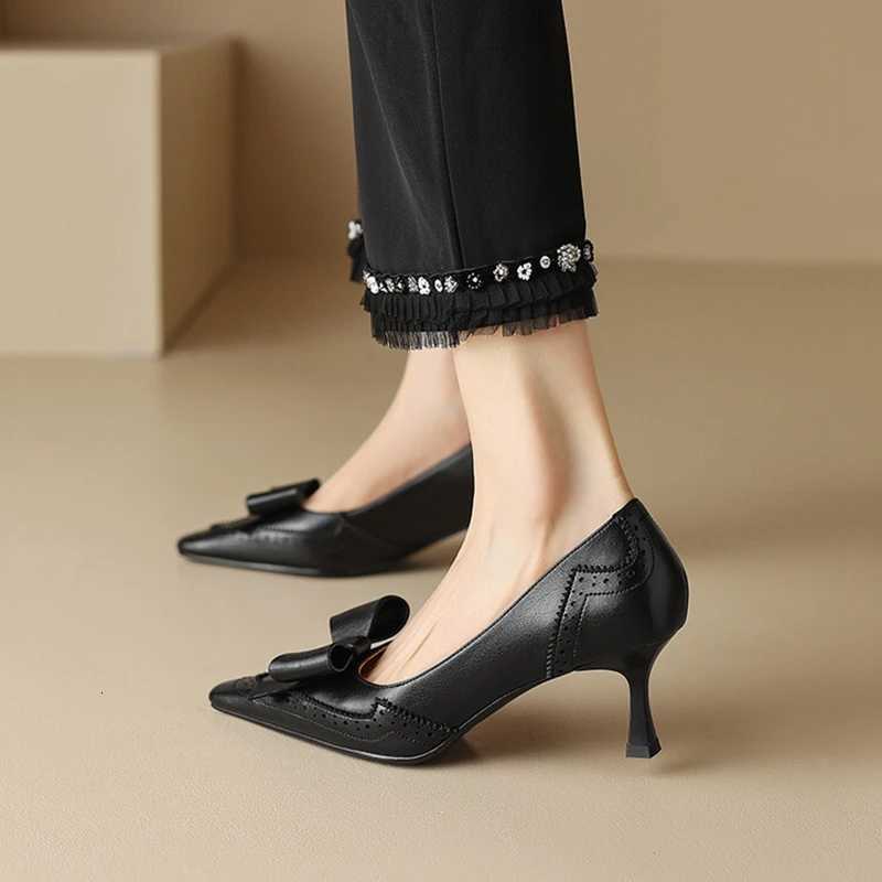 NEW SpringSummer Women Pumps Split Leather High Heels Square Toe Thin Heel Women Shoes Butterflyknot Lady Shoes Party Shoes W250910