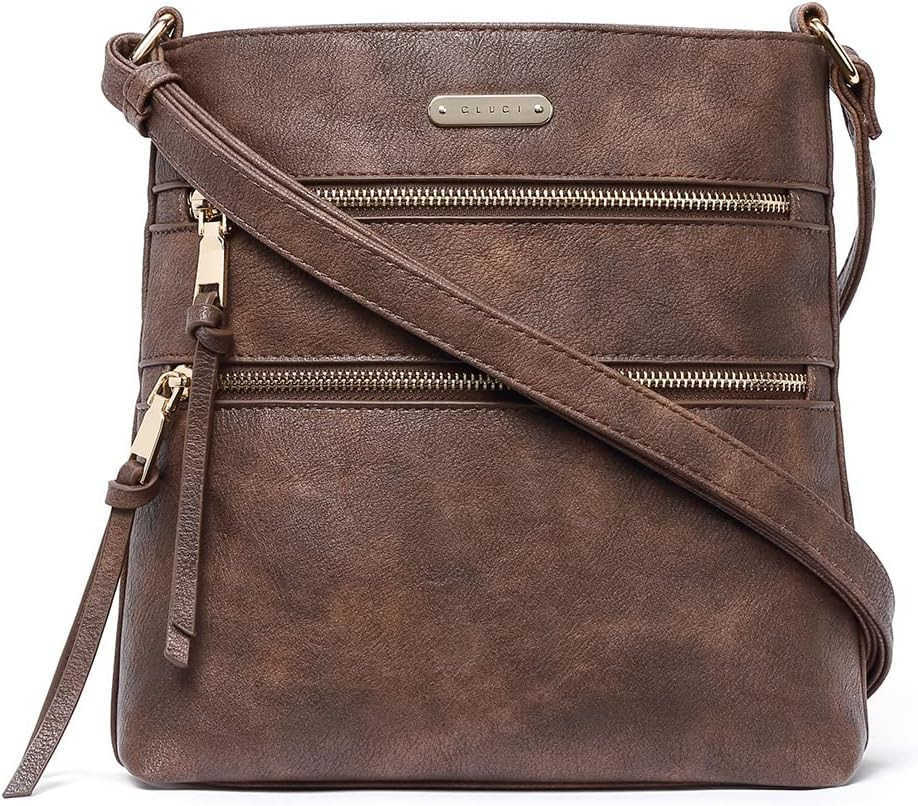Crossbody Purses for Women Medium Size Zipper Pocket Adjustable Strap Soft Leather Womens Shoulder Handbags M250910