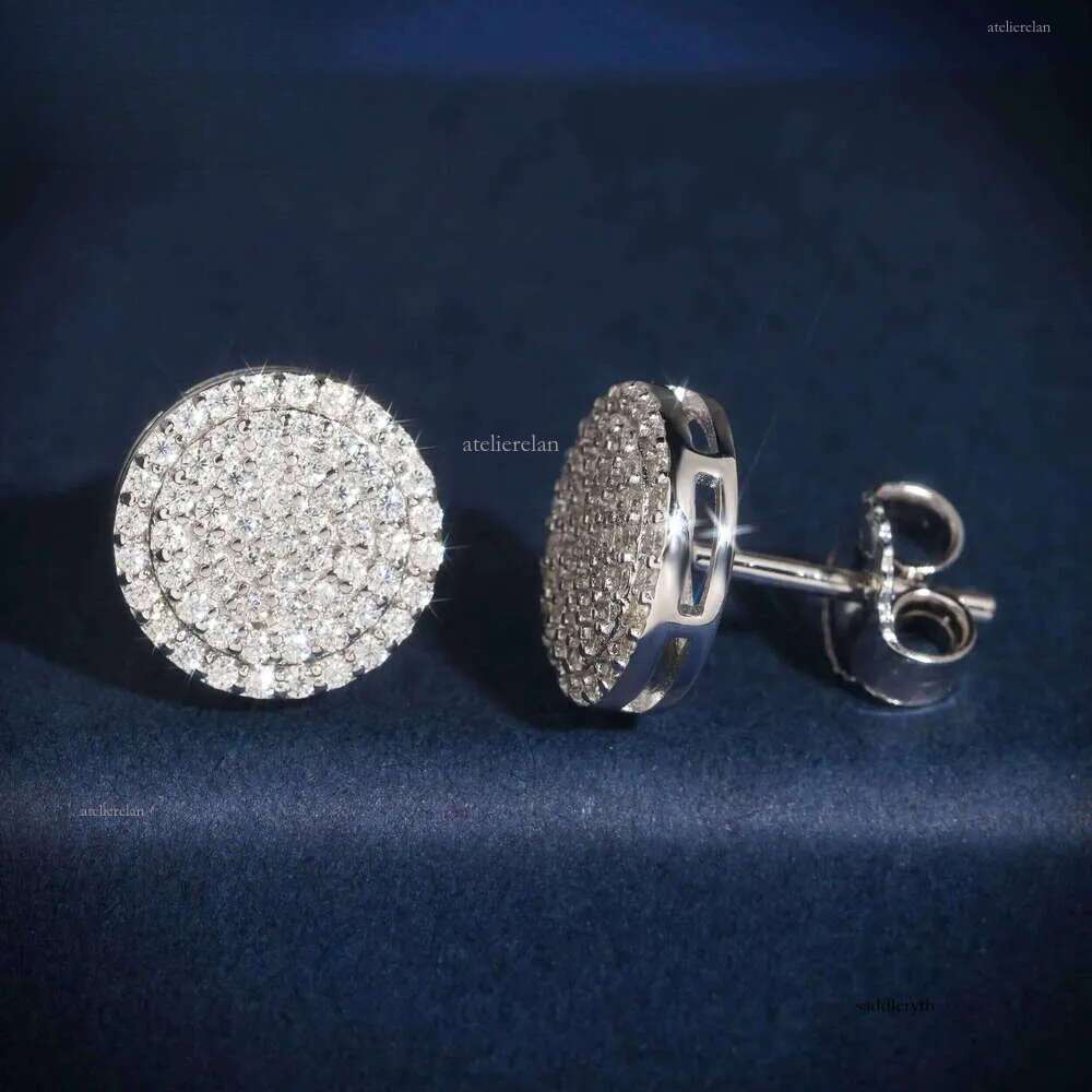 Dropshipping Dias Designs 10K Solid Gold HPHT /Moissanite Lab Grown Dia Stud Earring Fine Jewelry
