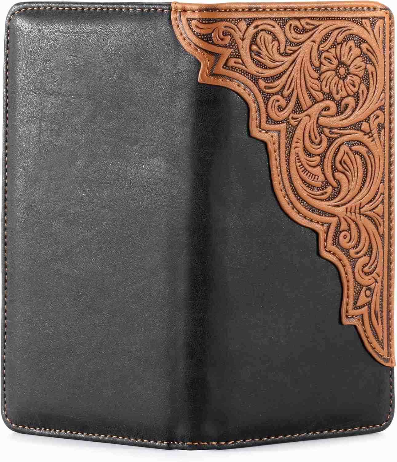 Wallet for Men Long Bifold Wallet with Card Slots RFID Blocking Cowboy Vintage Checkbook Wallet Gift for MenZ250910