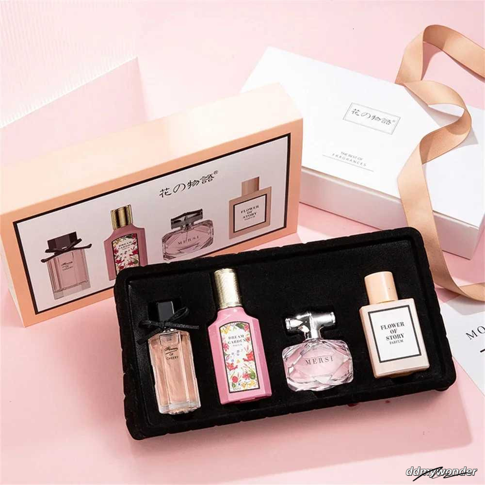 Brand Women Gift Box Four Piece Set Plant Floral Scent Pheromone Lasting Fragrance Exudes Feminine Charm Womens Perfume W250620