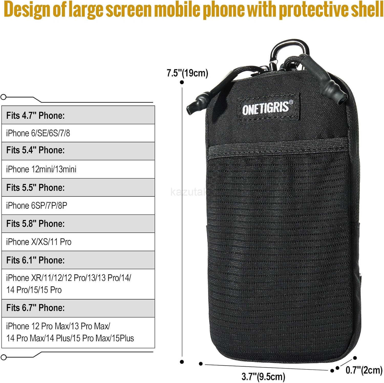 Cell Phone Holster Belt Holder Molle Pouch Cell Holder for Belt with Loop Cell Pouches for Screen Size 4767 Z250910