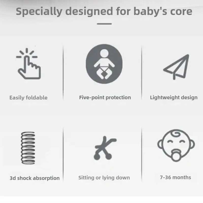 Twin Baby Stroller Foldable Portable High Angle Sitting and Lying Childrens Double Stroller W250910