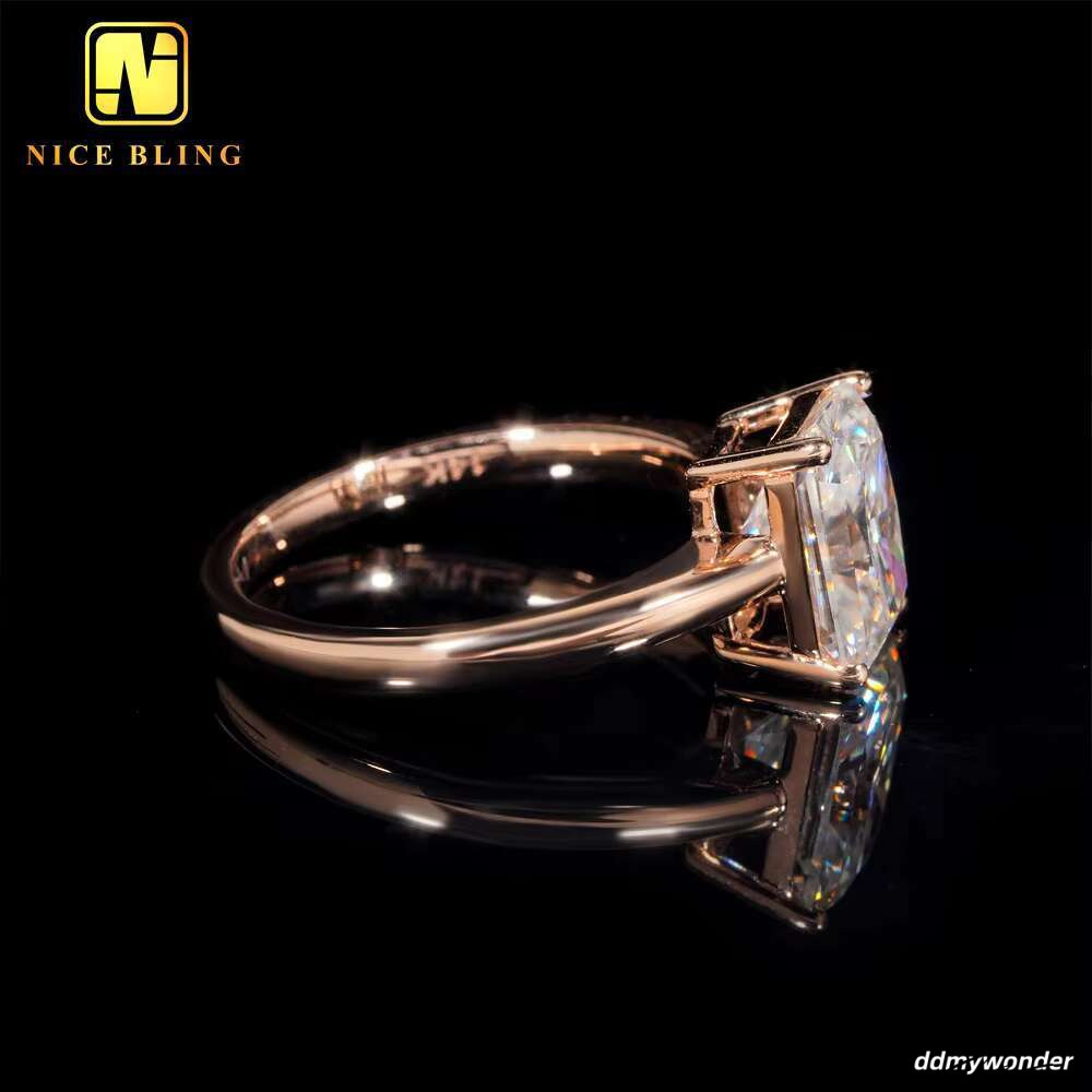 Radiant Cut Dia Engagement Rings: 14K Gold VVS Moissanite Wedding Ring For Women ddmywonder ddmywonder ddmywonder