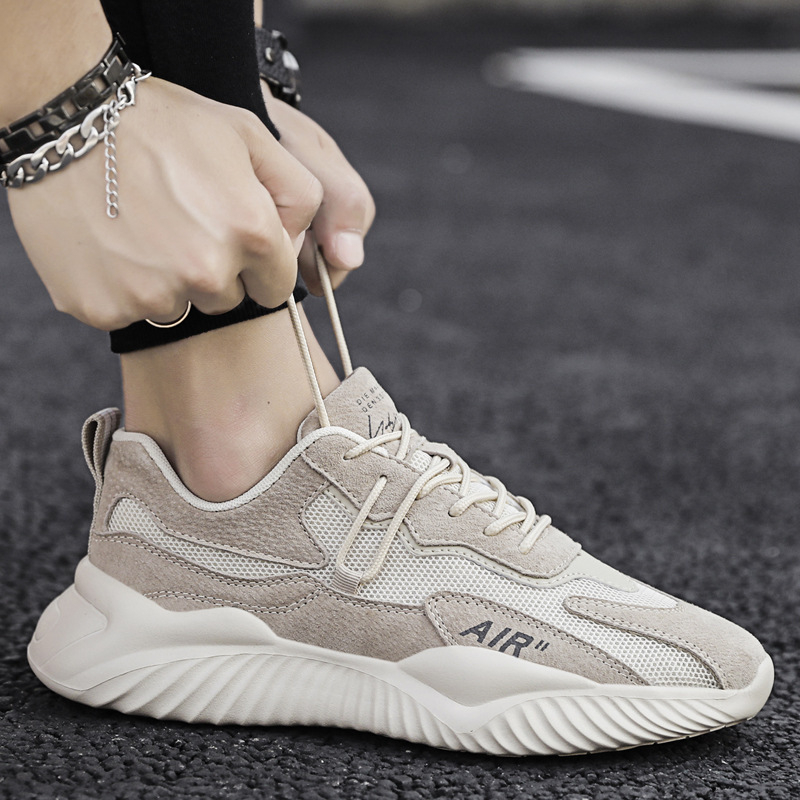 free shipping designer Casual Shoes Mens breathable new trend sports leisure shoes versatile for teenagers hollowed out mesh dads trendy shoes
