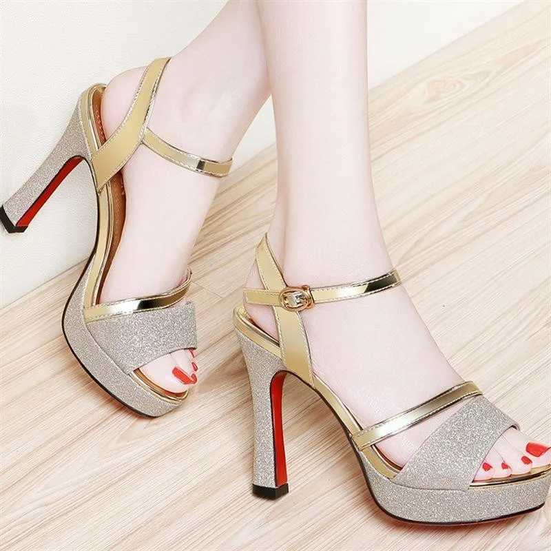 Luxury Womens Pumps Peep Toe Sexy Women Sandals High Quality Fish Mouth Shoes 115CM High Heels Shoes Women sandalias de mujer W250910