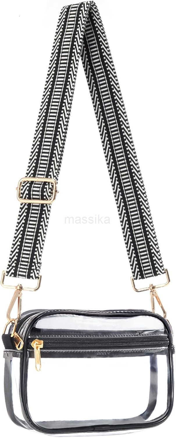 Clear Crossbody Bag Stadium Approved Clear Purses for Women Transparent Handbag for Concerts Sports Events Fans M250910