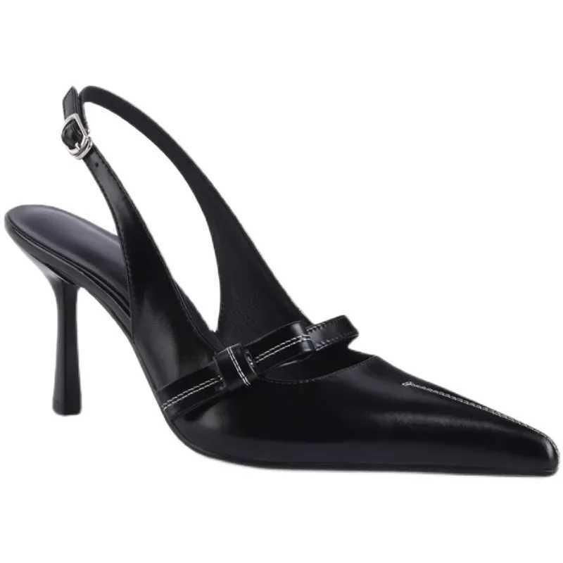 Womens Sandals 2025 Fashion Elegant Sexy Ladies Shoes Buckle Strap High Heels New Office and Career Retro Closed Toe Sandals W250910