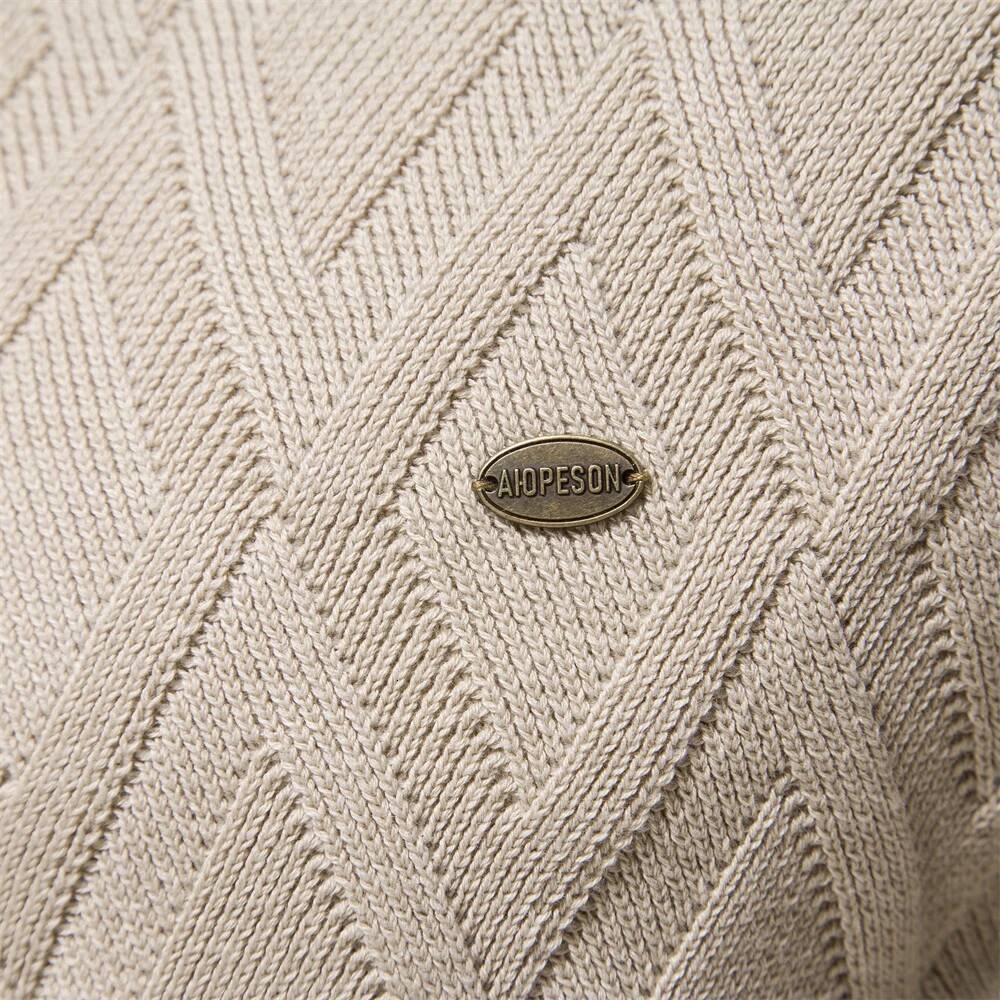 AIOPESON Argyle Basic Solid Color O-neck Long sleeve Knitted Male Pullover Winter Fashion New Warm Sweaters for Men dongdumaoyi