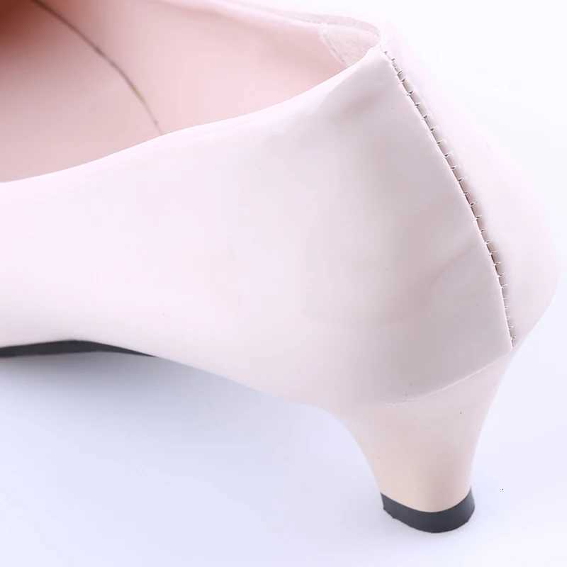 Shoes Ladies Pumps Medium Heel Nude Sexy High Heels Weeding Shoes Women Office Work White Pumps Party Shoes W250910