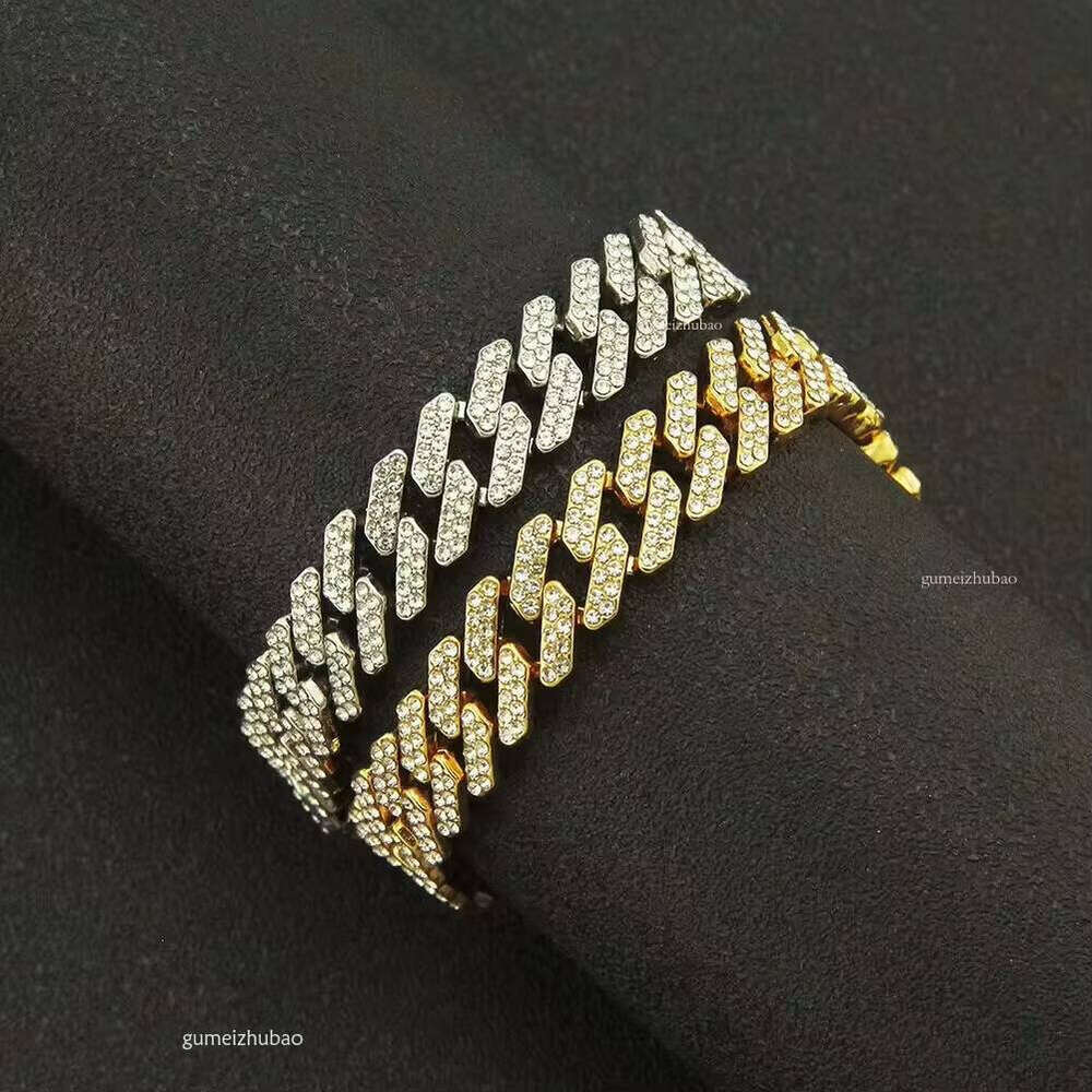 Mang Hiphop VVSMossanite Bracelet 6mm 8mm 10mm 12mm 15mm GRA S Sier Necklace Moissanite Cuban Chain