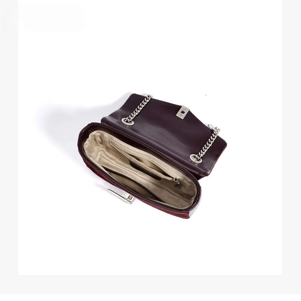 Designer New 2025 Winter Classic Compact And Exquisite Flap Matte Suede Cow Leather Women Crossbody Chain Strap Shoulder Bag