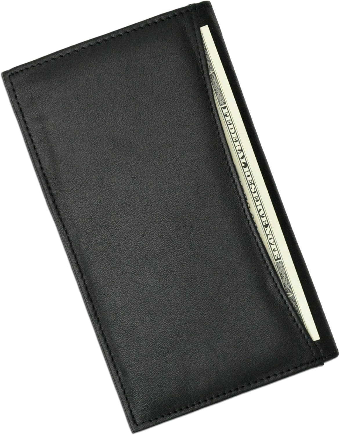 Bifold Leather RFID Blocking Wallet For Men Women Genuine Leather Holder With 19 Slots 2 Bill Compartments ID Window For CreditDebit Cards Money More 
