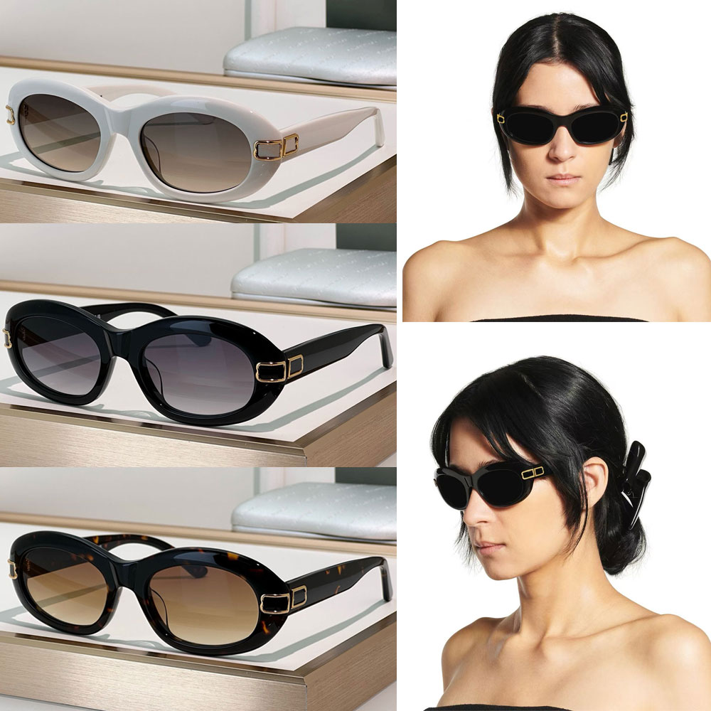 WOMENS CASINO ROUND SUNGLASSES Designer Acetate Frame Sunglasses BB0431S hidden hinges within the shiny gold logo Brand mens fashion show glasses UV400 Protection