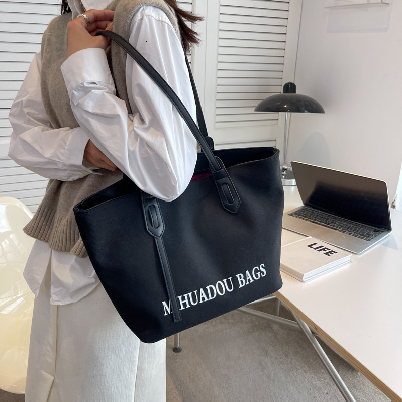 Free shipping designer High-end Canvas Bag for Women Autumn New Trendy European and American Fashion Tote Bag Large Capacity Versatile Casual Shoulder