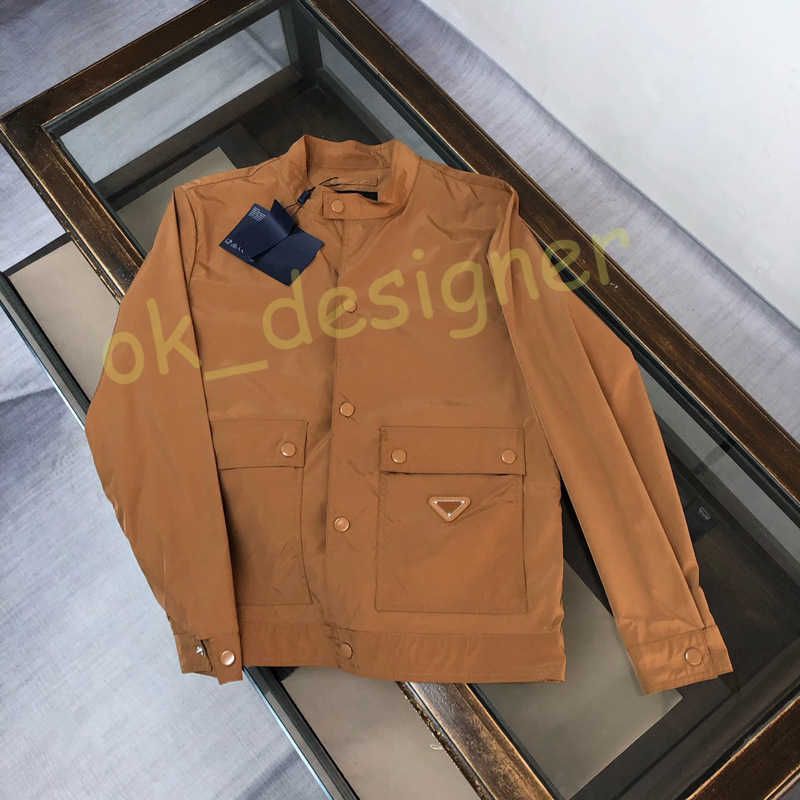 Designer Men's Jackets Spring and Autumn New Fashion Simple Solid Color mens coat Stand Collar Versatile Long Sleeve Men's Business Casual Jacket Coat