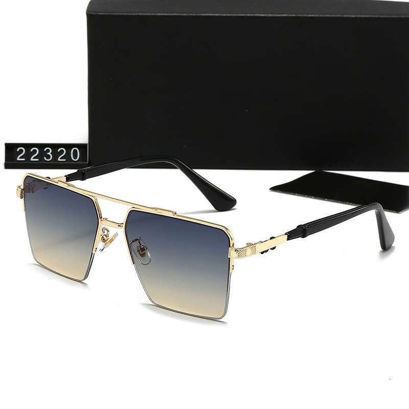 New Men's Square Frame Fashion Trendy Casual Driving Outdoor Sunglasses 22320