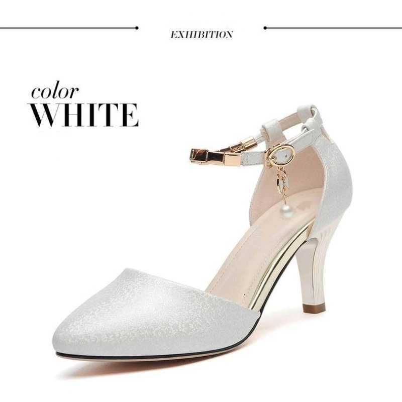 Women Highheeled Sandals Summer Female Shoes Ladies Stilettos High Heels Designer Elegant Buckle Slingback Wedding Shoes 2022 W250910