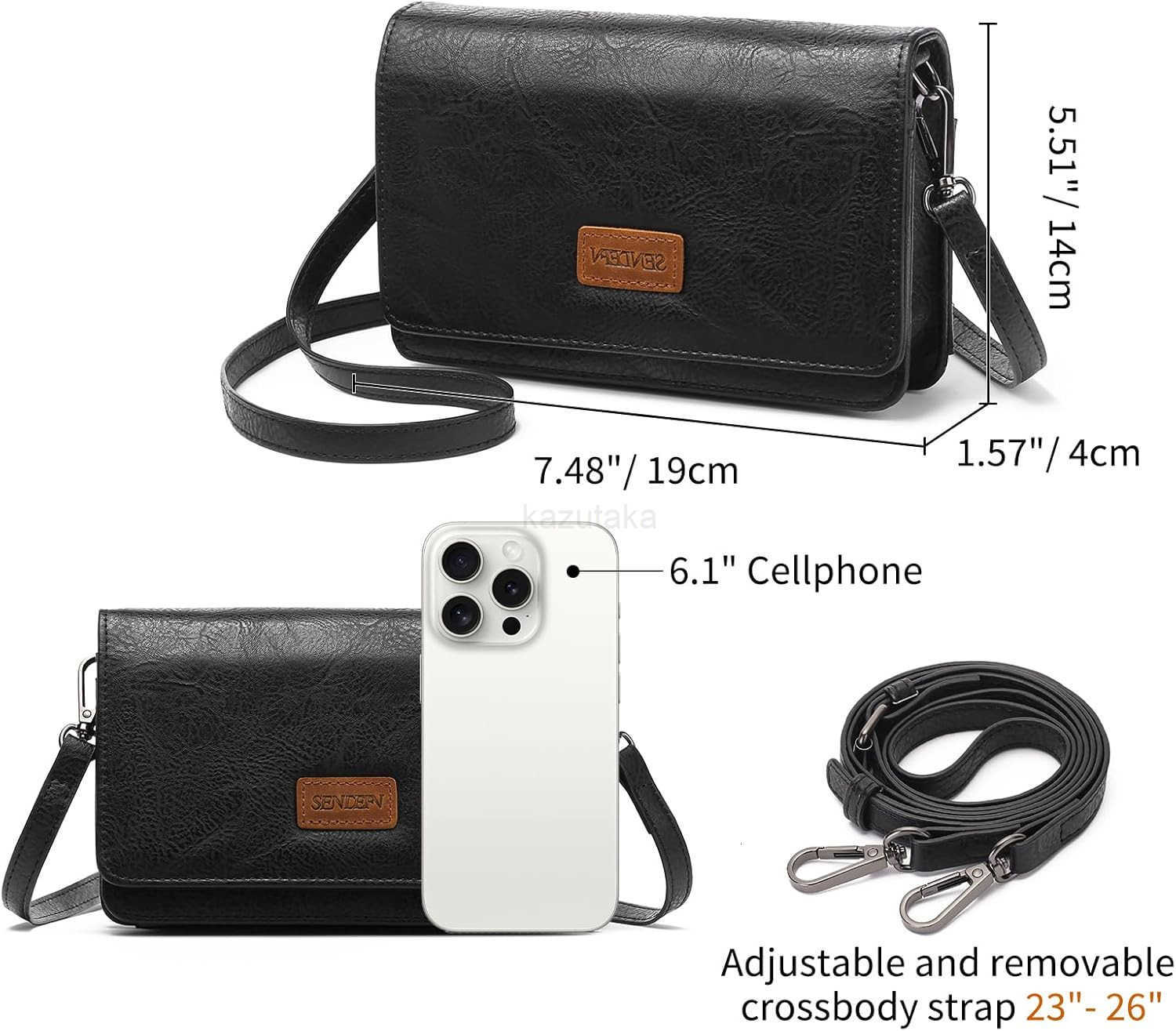 Small Crossbody Bags for Women Leather Cell Phone Purse Wallet with ID window and Card Slots Z250910