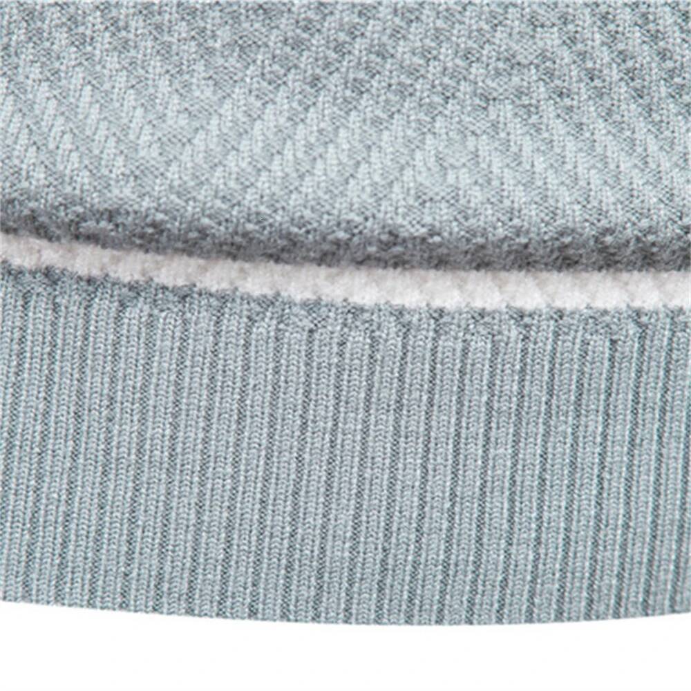 New Autumn Pullover Men's O-neck Patchwork Long Sleeve Warm Slim Sweaters Casual Fashion Sweater Men Clothing dongdumaoyi