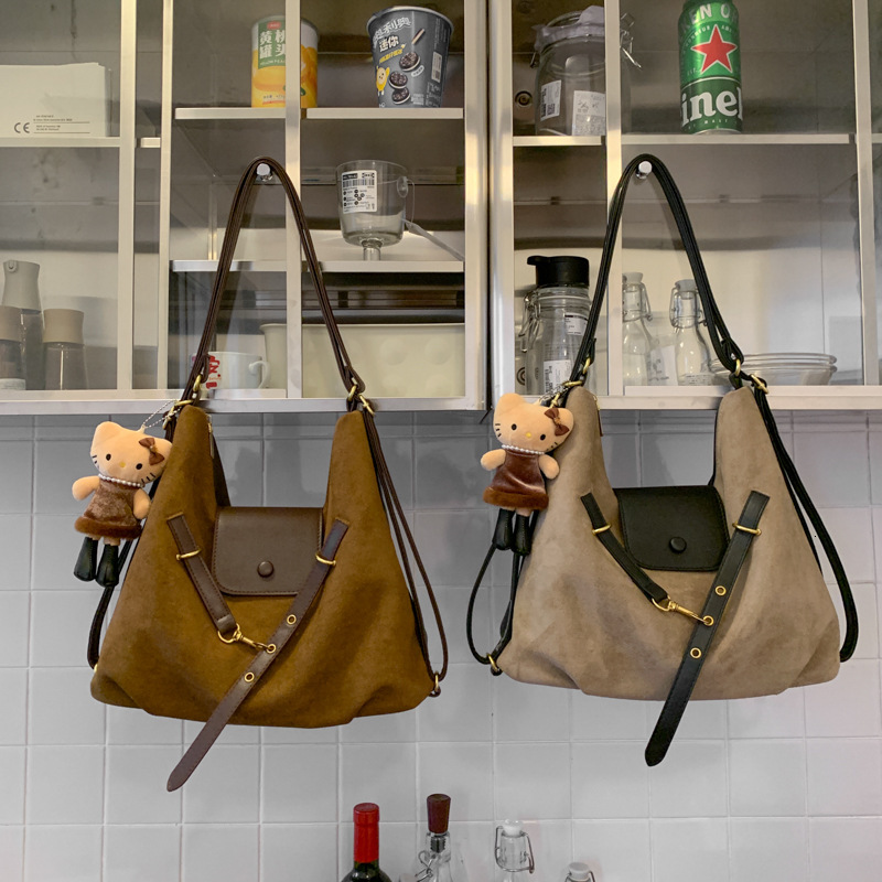 Free shipping designer Autumn Suede Large Capacity Tote Bag for Women New Simple Shoulder Bag New Women Bag Multifunctional Backpack