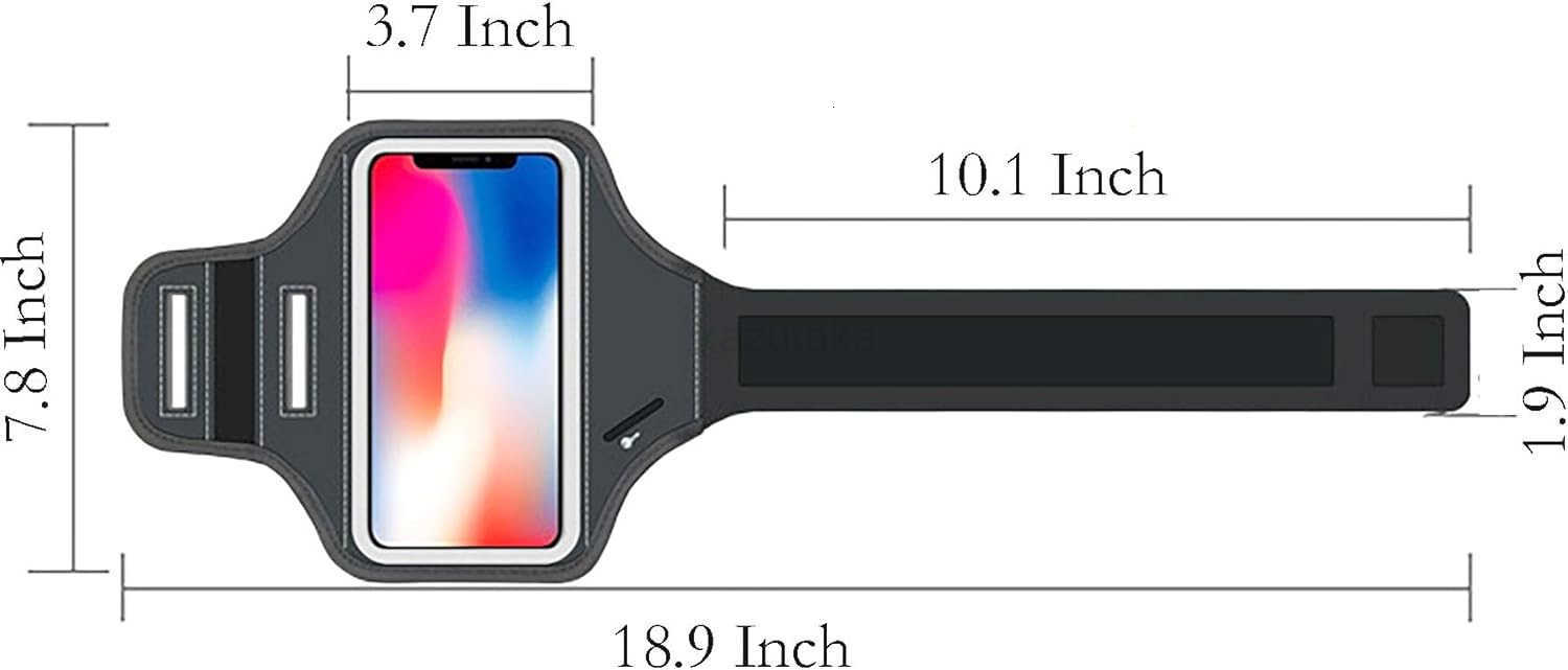 Waterproof Cell Phone Armband 68 Inch x 32 Inch Enlarge Phone Bag Phone for Running Footing Sports and Mountaineering Blue Z250910