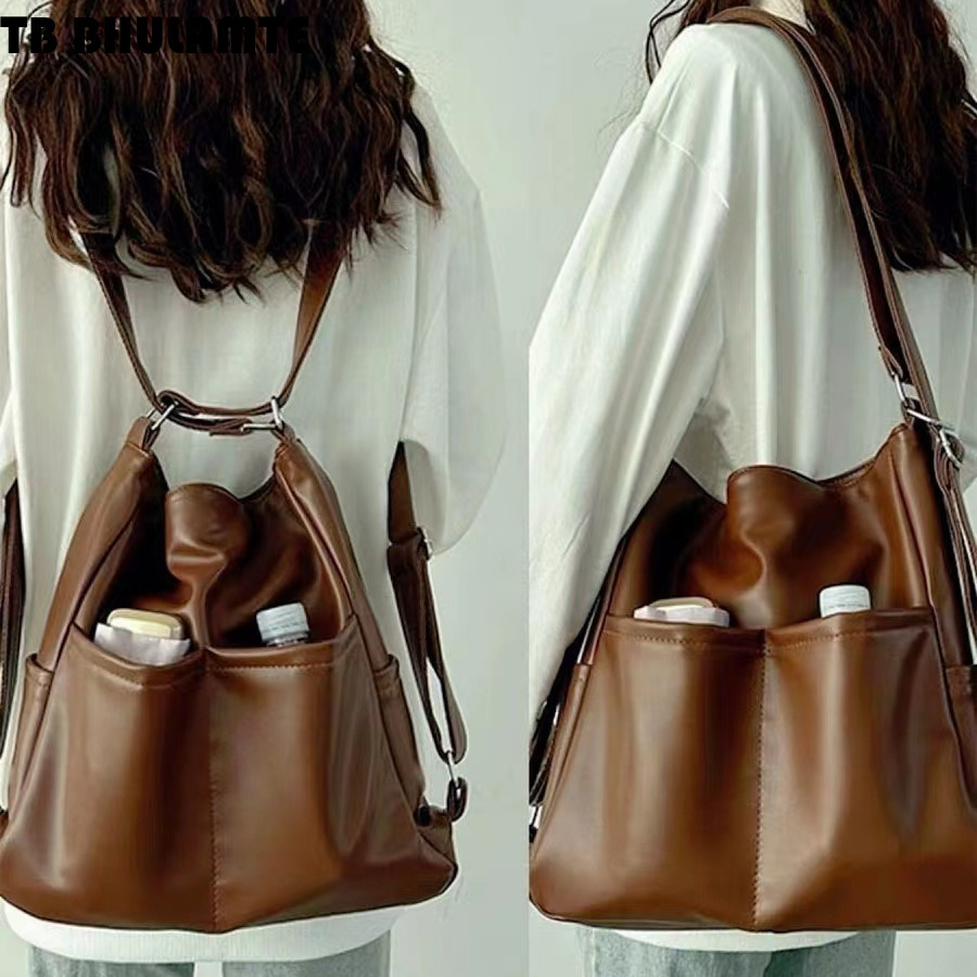 Free Shipping Designer Bag 2025 Spring New Soft Leather Bag For Women Large Capacity Commuter Tote Bag Luxury Bag Multifunctional Backpack Crossbody S