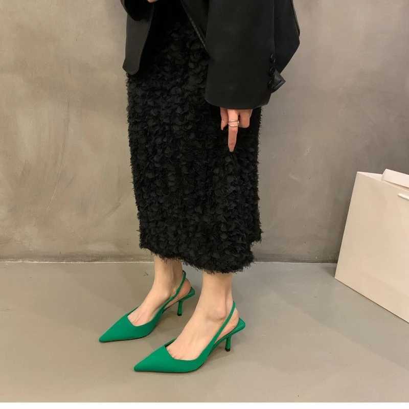 2024 Fashionable Pointed Toe Stiletto Heel Shallow Mouth New Sandals Summer Sexy Elegant Casual Stiletto Womens Shoes NOM05 W250910