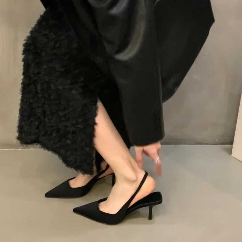2024 Fashionable Pointed Toe Stiletto Heel Shallow Mouth New Sandals Summer Sexy Elegant Casual Stiletto Womens Shoes NOM05 W250910