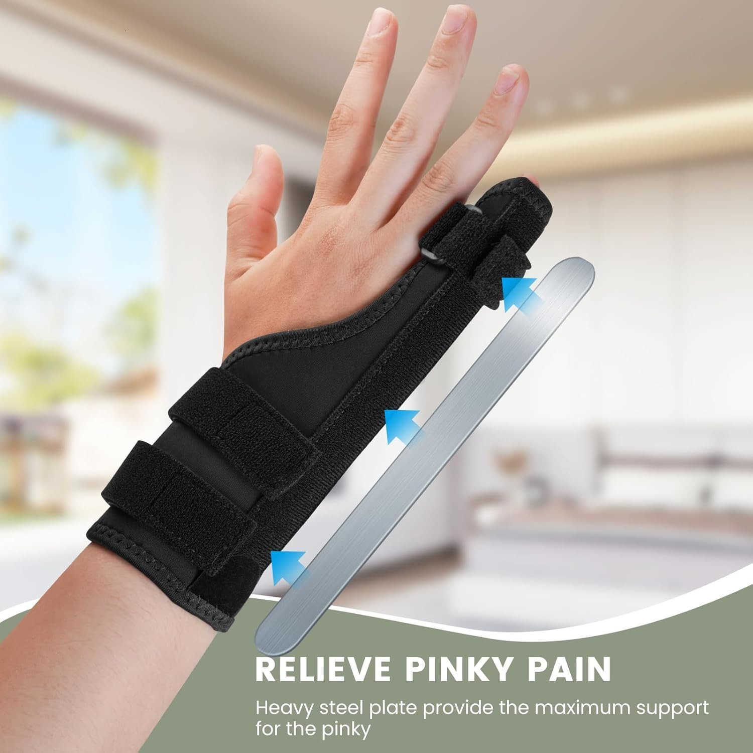 Finger Splint Trigger Finger Splints for Little Finger Pinky Brace Wrist Support for Carpal Tunnel Arthritis Tendonitis W250910